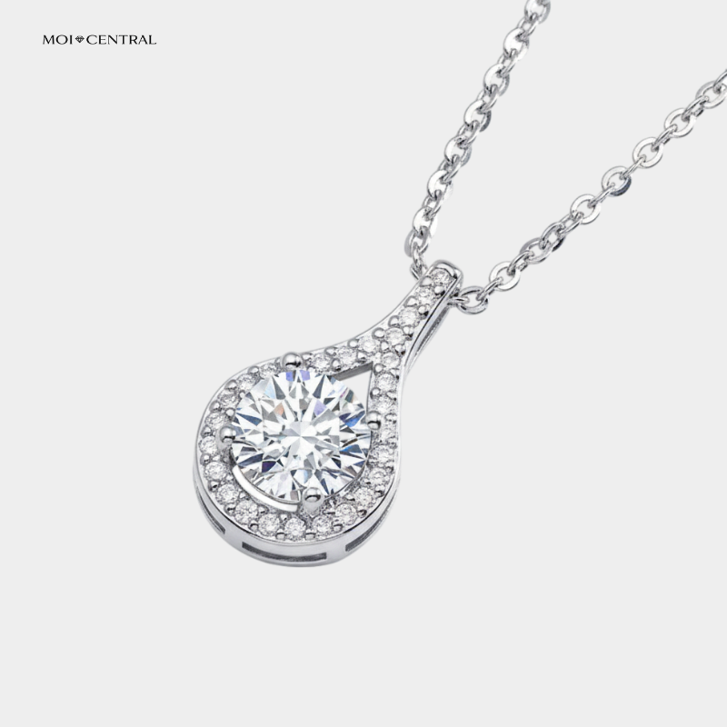 Moissanite Teardrop Necklace