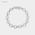 Moissanite Cross Link Bracelet