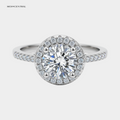 Moissanite Halo Ring