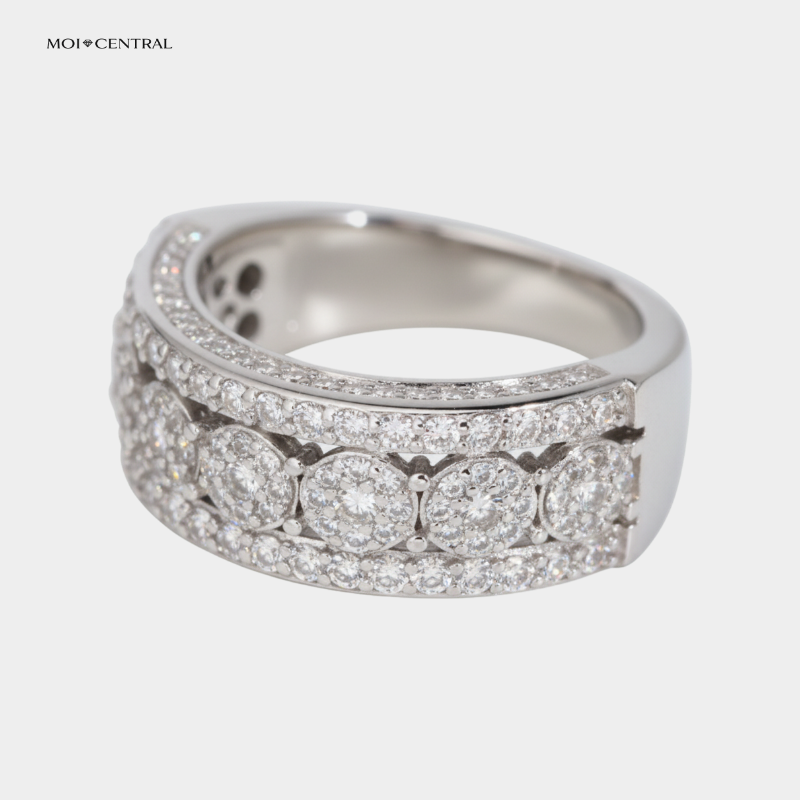 Moissanite "Iced Out" Ring