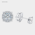 Moissanite Halo Earrings