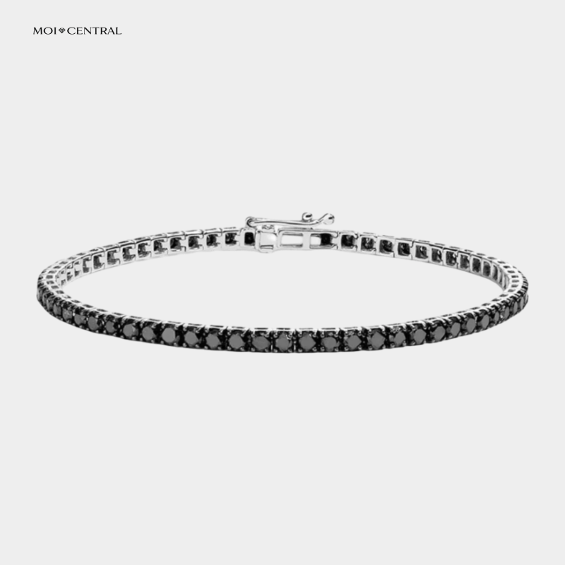 Black Moissanite Tennis Bracelet