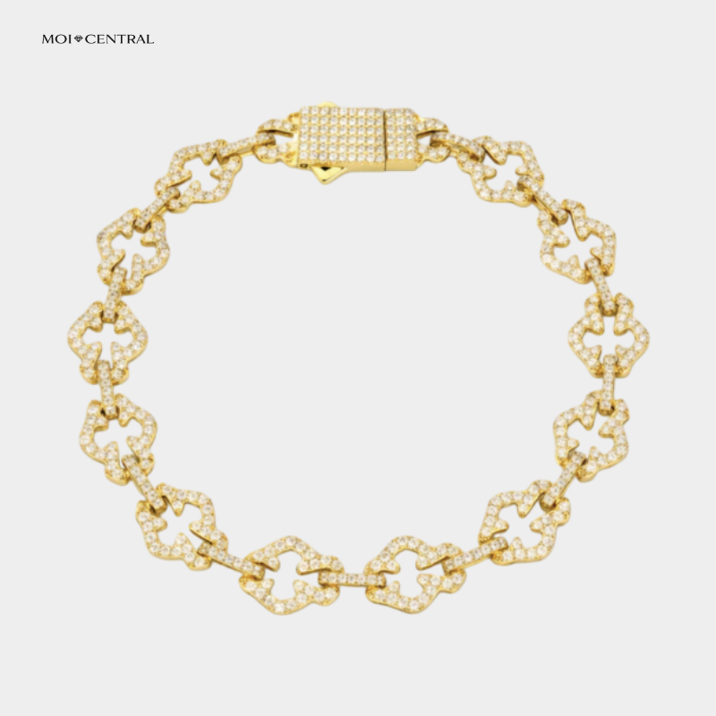 Moissanite Cross Bracelet