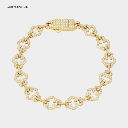 Moissanite Cross Bracelet