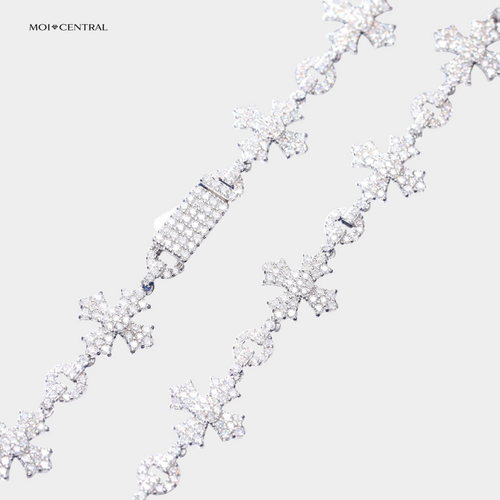 Moissanite Cross Chain
